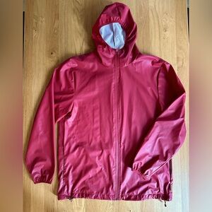 Rains Red Hooded Raincoat